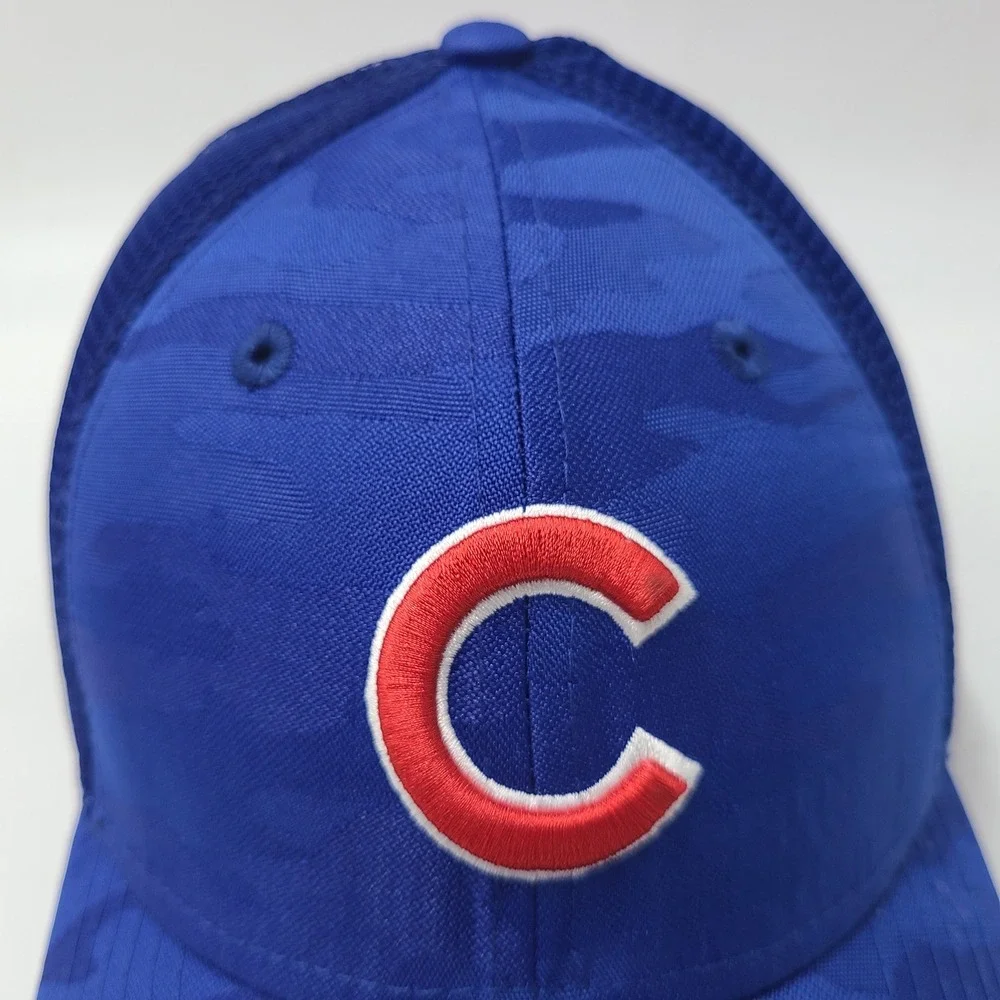 Child-Youth Chicago Cubs Hat Fitted Mesh New Era 39Thirty Blue Red MLB Camo Boys